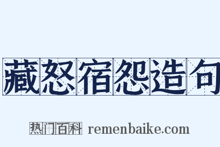 藏怒宿怨造句是什么意思的图片